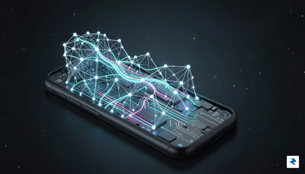 A conceptual visualization showing a glowing, intricate neural network structure&hellip;