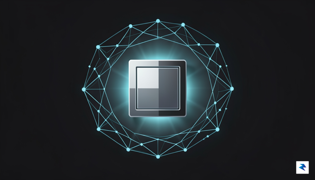 A minimalist, high-contrast digital illustration showing a glowing, encrypted vault&hellip;