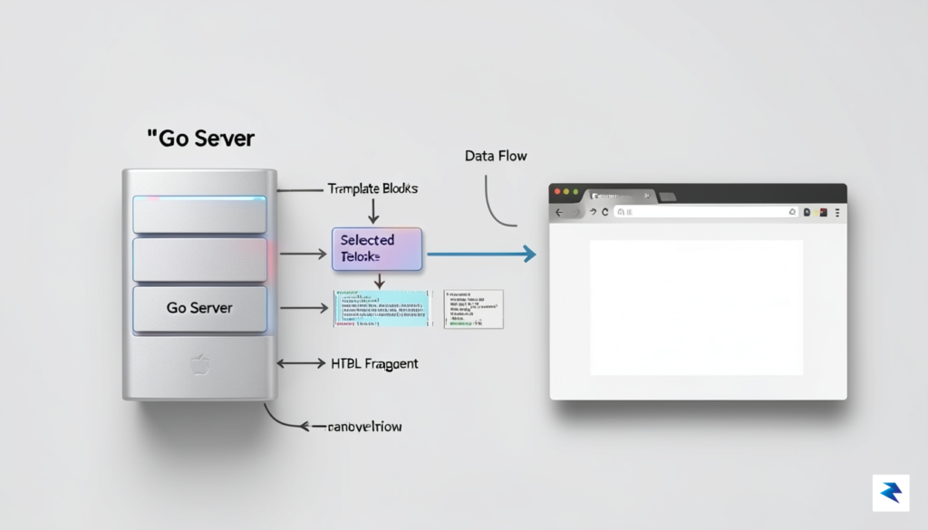 A conceptual diagram showing a Go server selecting a specific&hellip;