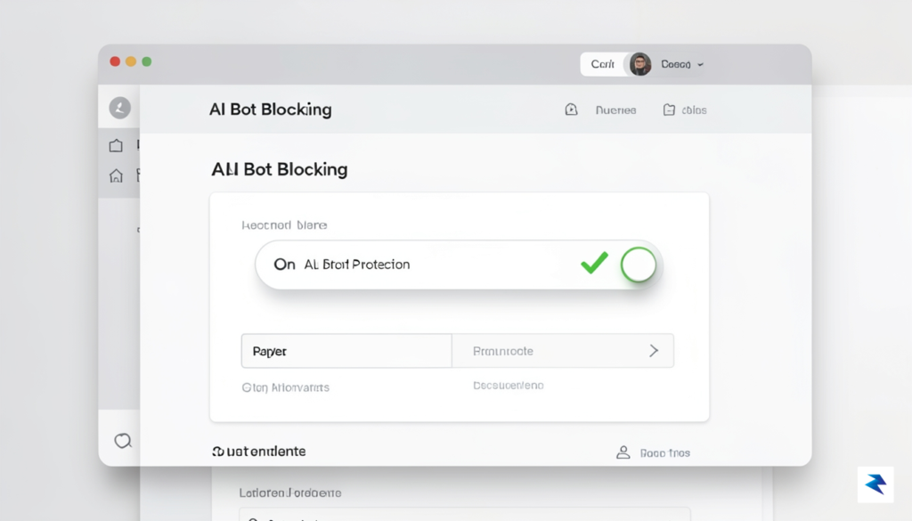 A clean, professional dashboard interface showing a toggle switch for…