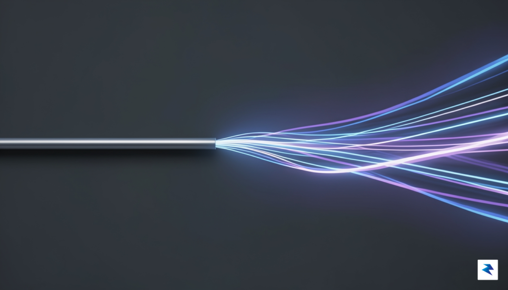 A modern, minimalist digital graphic showing a cable wire slowly&hellip;