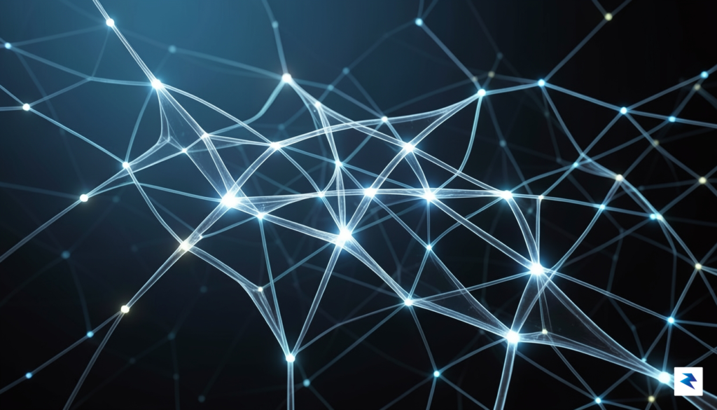 A conceptual visualization of a neural network with glowing pathways&hellip;