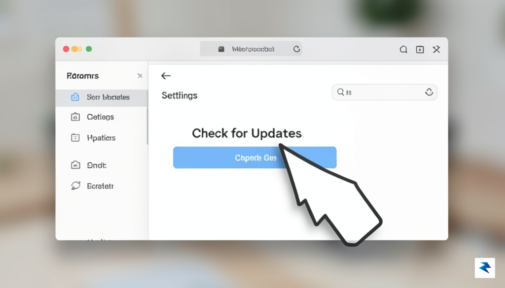 A clean, high-resolution screenshot showing a user clicking the 'Check…