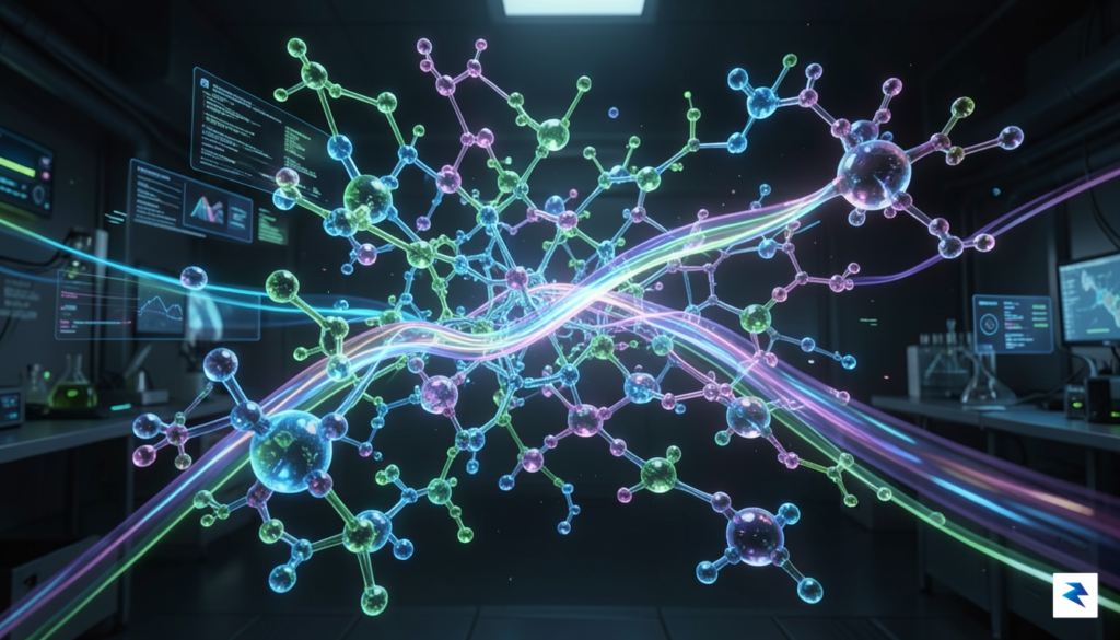 A vibrant, abstract depiction of data flowing through a network…