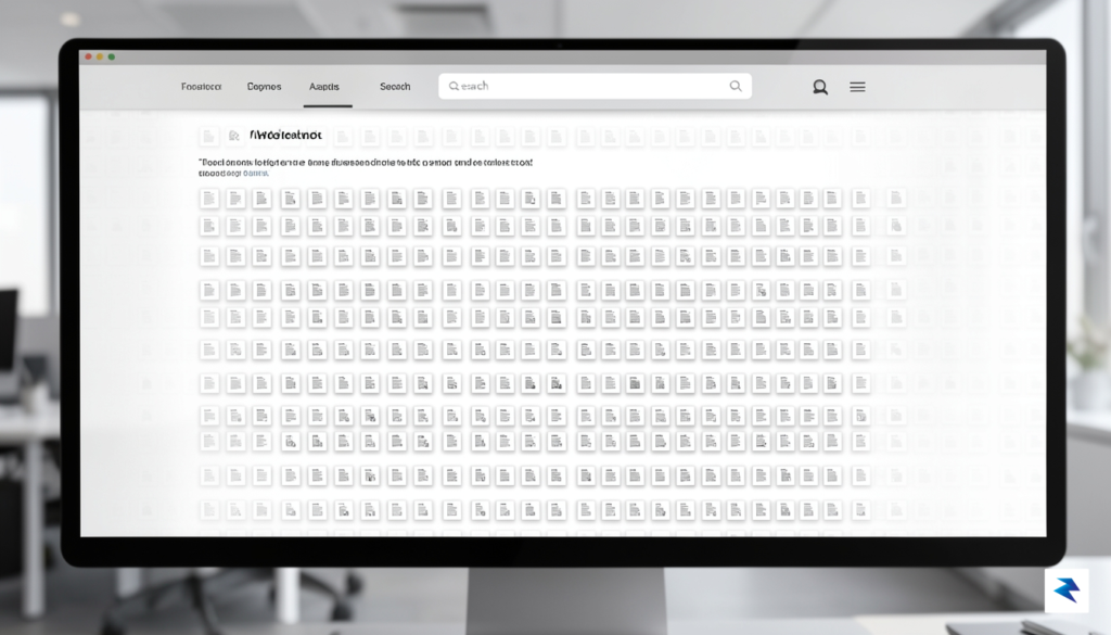 A digital visualization showing a sleek, modern government website interface…