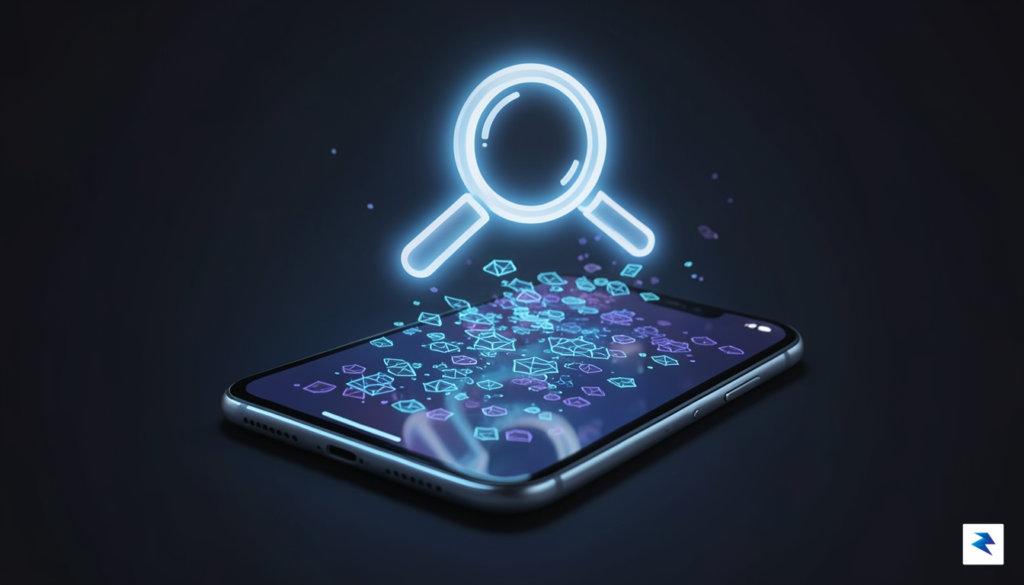A conceptual digital illustration showing a glowing smartphone screen with&hellip;
