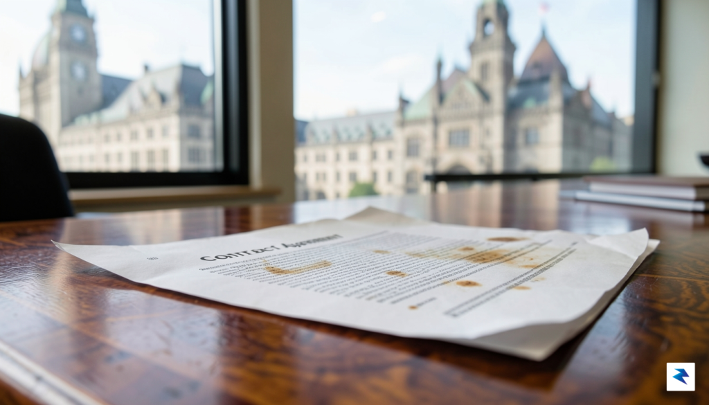 A close-up, high-resolution photo of a legal document resting on&hellip;