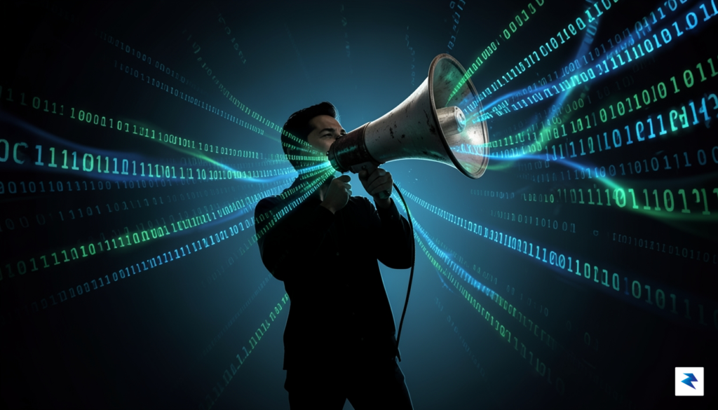 A conceptual image showing a silhouette of a person speaking&hellip;