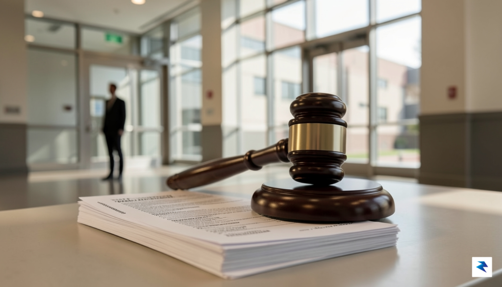 A conceptual image showing a legal gavel resting on top&hellip;