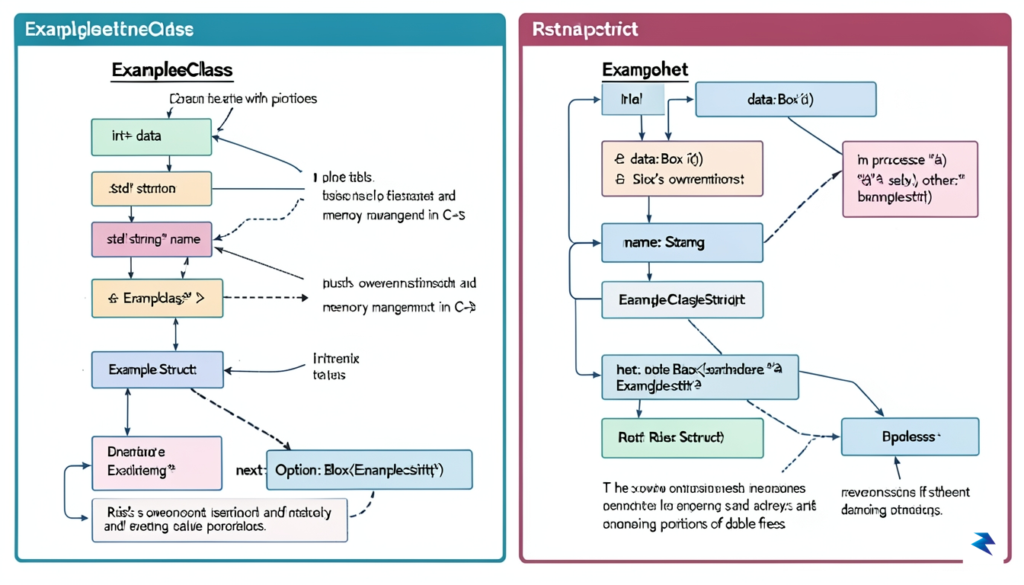 A conceptual diagram showing a C++ class with pointers being&hellip;