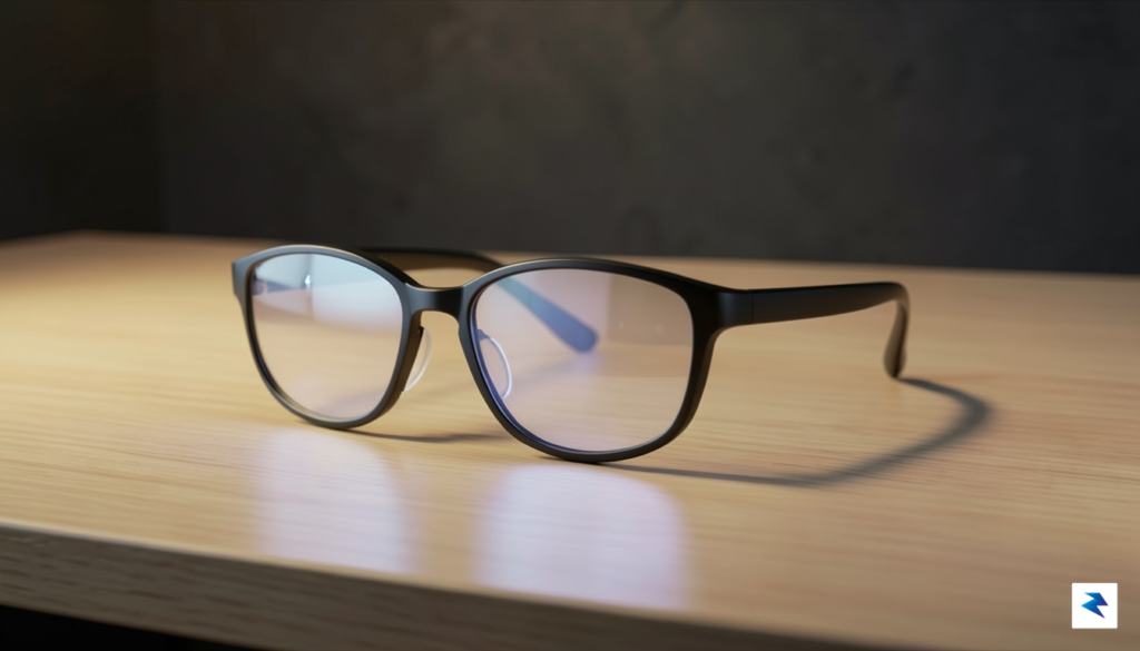 A sleek, futuristic conceptual design of minimalist smart glasses featuring&hellip;