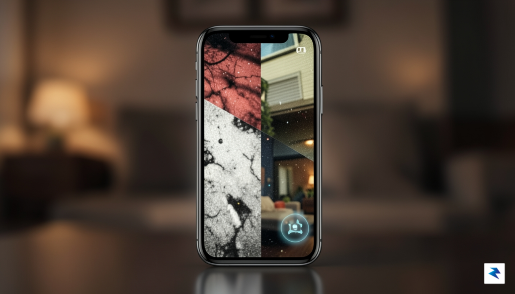 A conceptual digital illustration showing a smartphone screen projecting a&hellip;