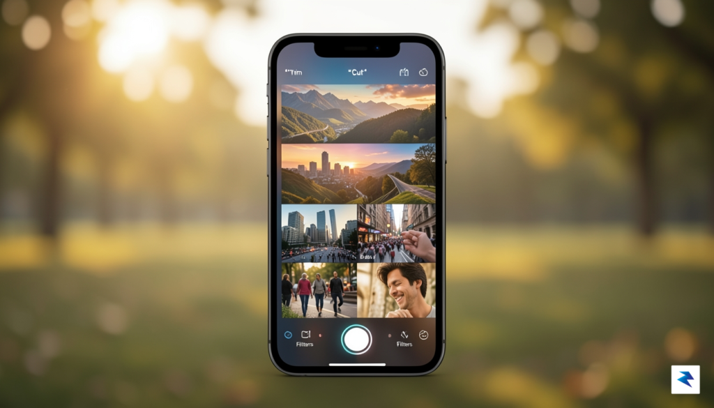 A modern, minimalist smartphone interface displaying a vibrant, cinematic video&hellip;
