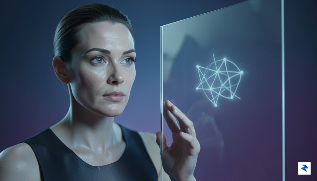 A conceptual illustration showing a digital human avatar next to&hellip;