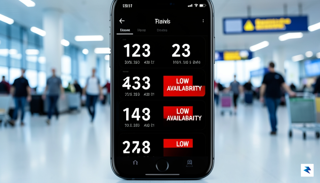 A digital graphic showing a smartphone screen displaying a travel&hellip;