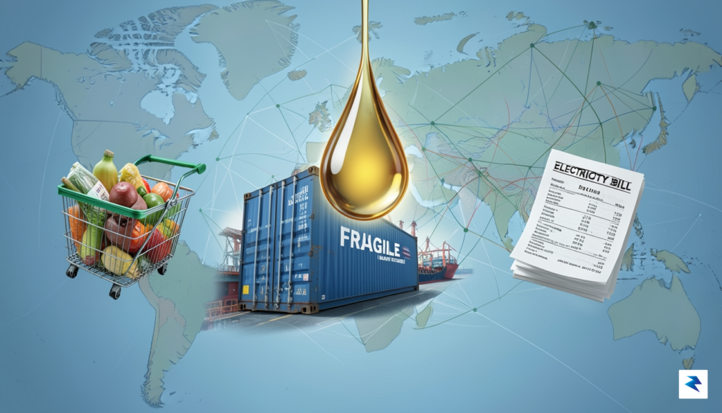 A conceptual digital illustration showing a drop of oil transforming&hellip;