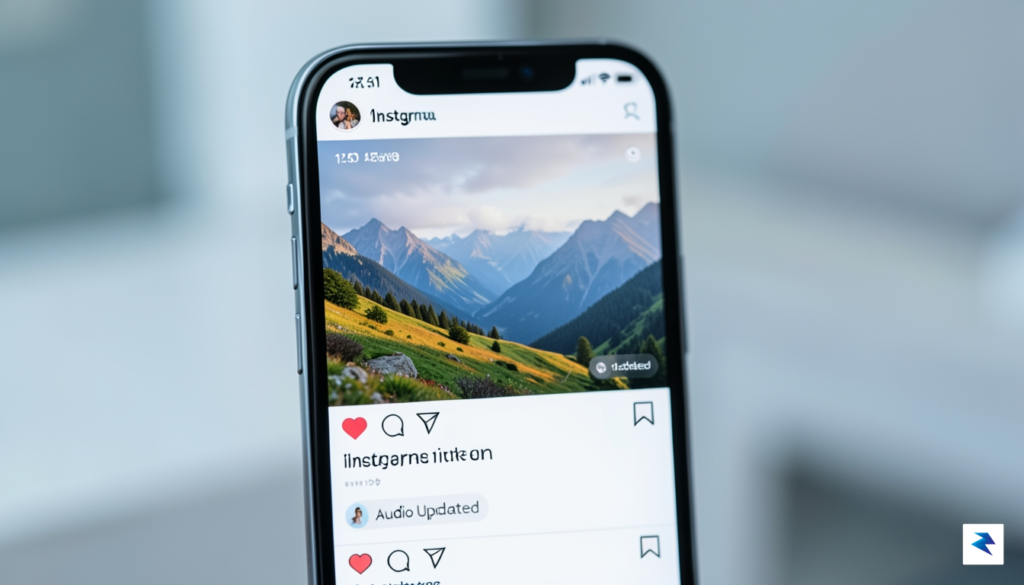 A close-up smartphone screen showing a popular Instagram post with…