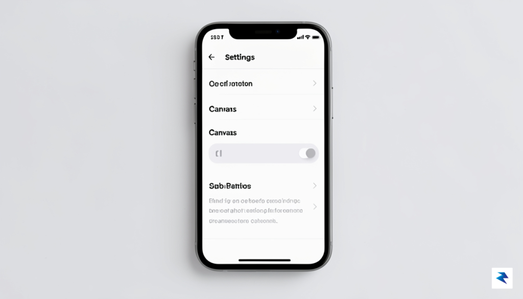 A clean, minimalist smartphone screen showing the Spotify Settings menu…