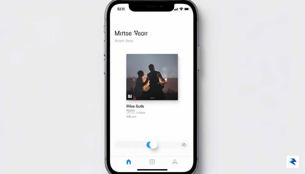 A clean, minimalist smartphone screen showing a Spotify interface with…