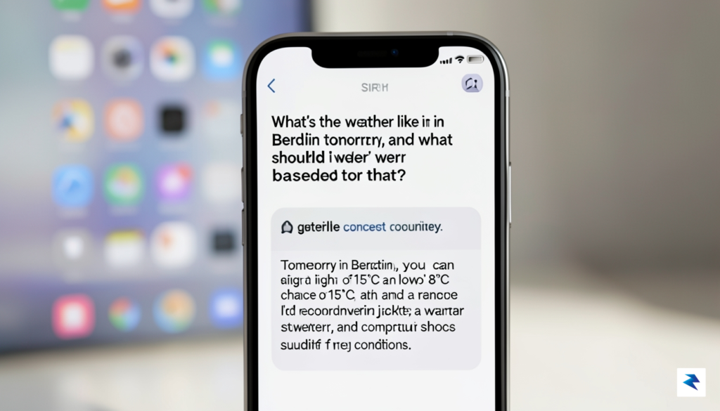 A close-up shot of an iPhone screen displaying a modern,…