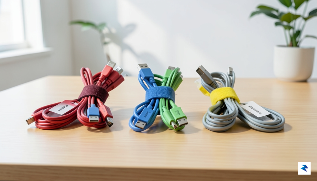 A clean, organized desk workspace showing a variety of USB-C&hellip;
