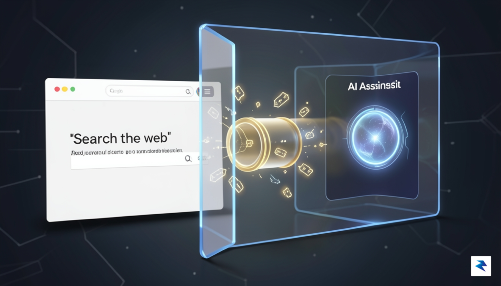 A conceptual digital illustration showing a secure glass barrier between…