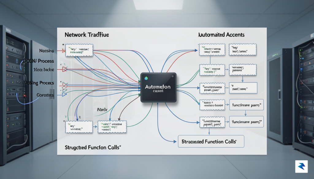 A technical diagram showing a web application's network traffic being…
