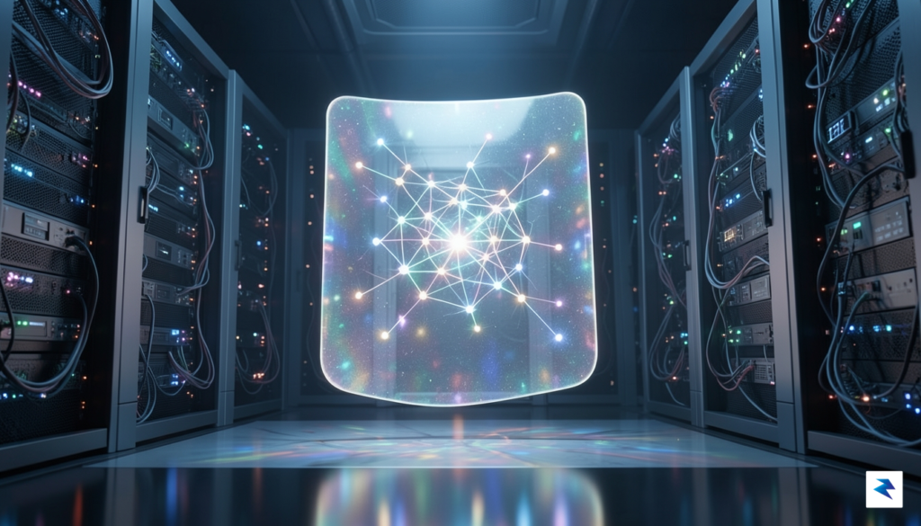 A conceptual digital representation of a glowing neural network structure&hellip;