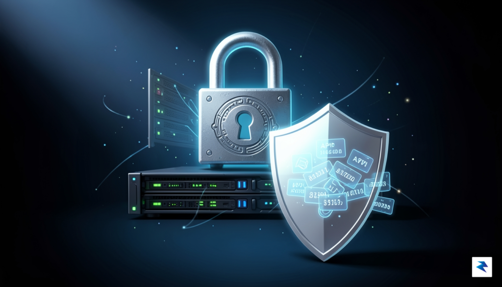 A digital illustration showing a lock icon over a secure&hellip;