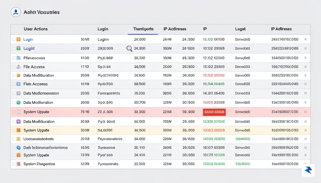 A screenshot of an activity log showing various user actions,&hellip;