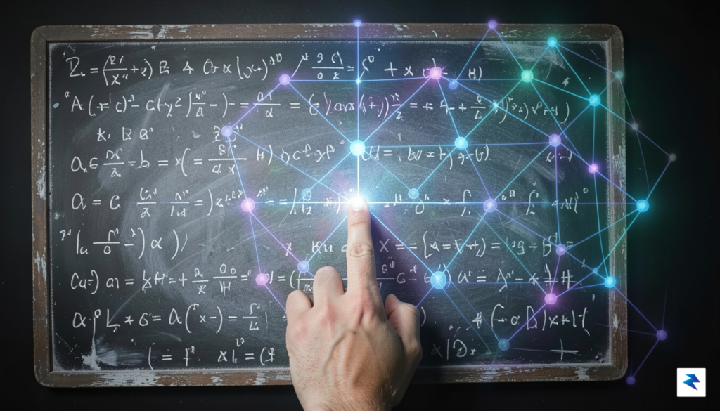 A conceptual illustration showing a translucent, glowing digital grid overlaying&hellip;