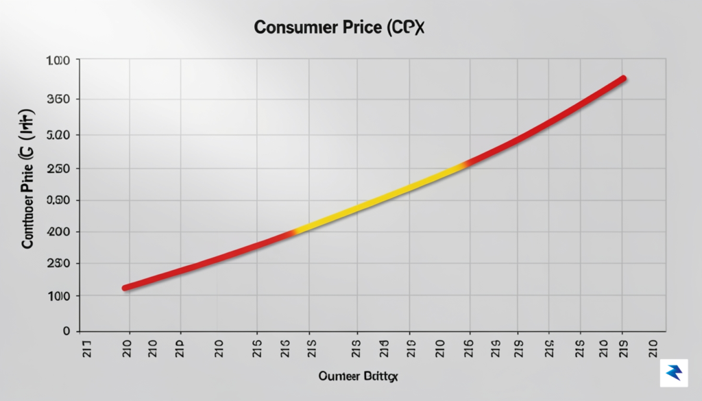 A digital data visualization chart showing a downward trend line&hellip;