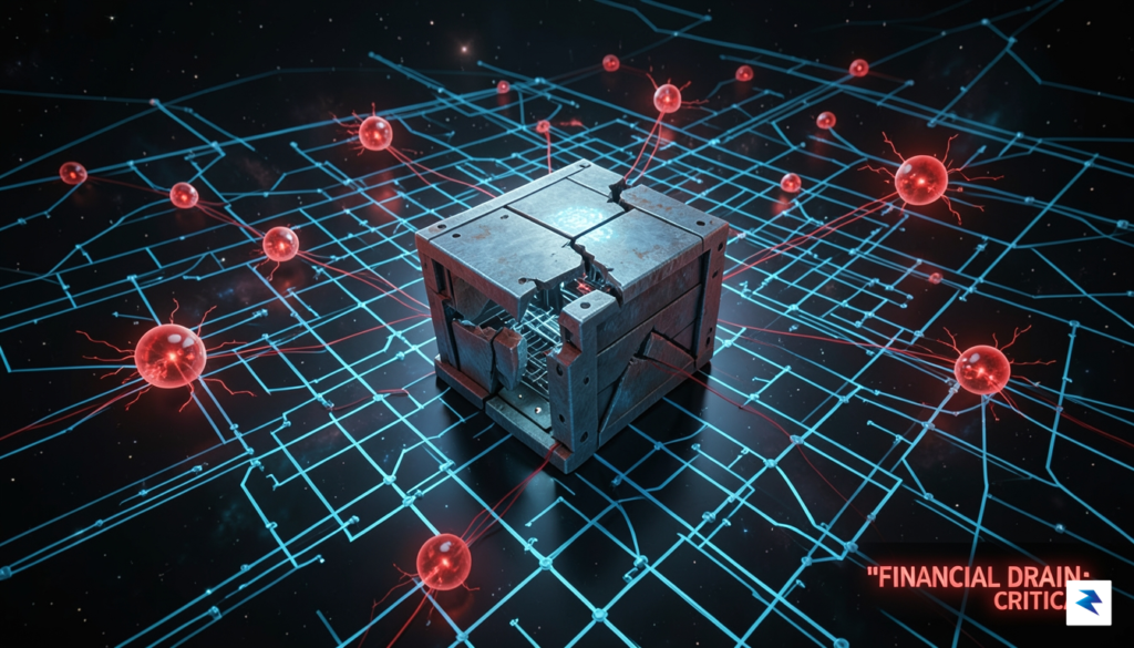 A digital visualization of a blockchain network showing a highlighted,&hellip;