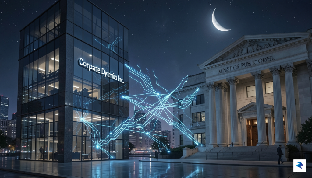 A conceptual digital art piece showing a network of glowing&hellip;