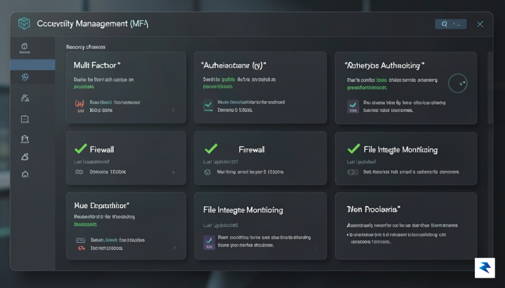 A professional digital dashboard showing green checkmarks next to various&hellip;