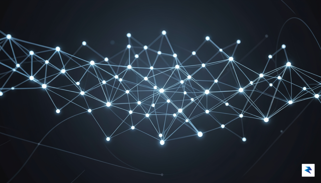 A sleek, abstract visualization of a neural network glowing in&hellip;