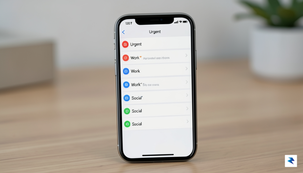 A close-up view of an iPhone screen displaying the new,&hellip;
