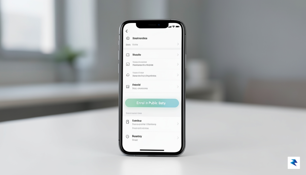 A modern smartphone displaying a sleek, minimalist settings menu with&hellip;