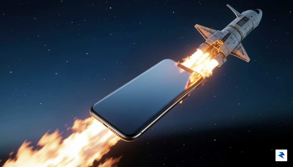 A sleek, futuristic concept illustration showing a minimalist smartphone device&hellip;
