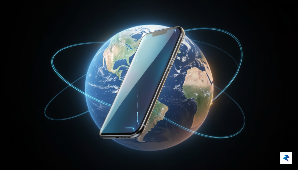 A sleek, futuristic conceptual smartphone floating in front of a&hellip;