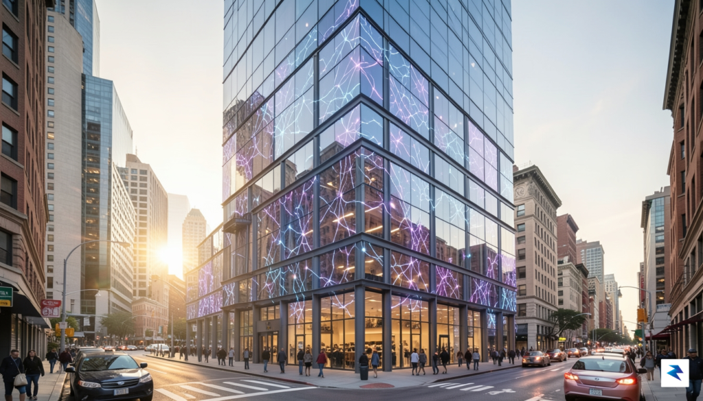 A modern, sleek glass office building in downtown San Francisco&hellip;