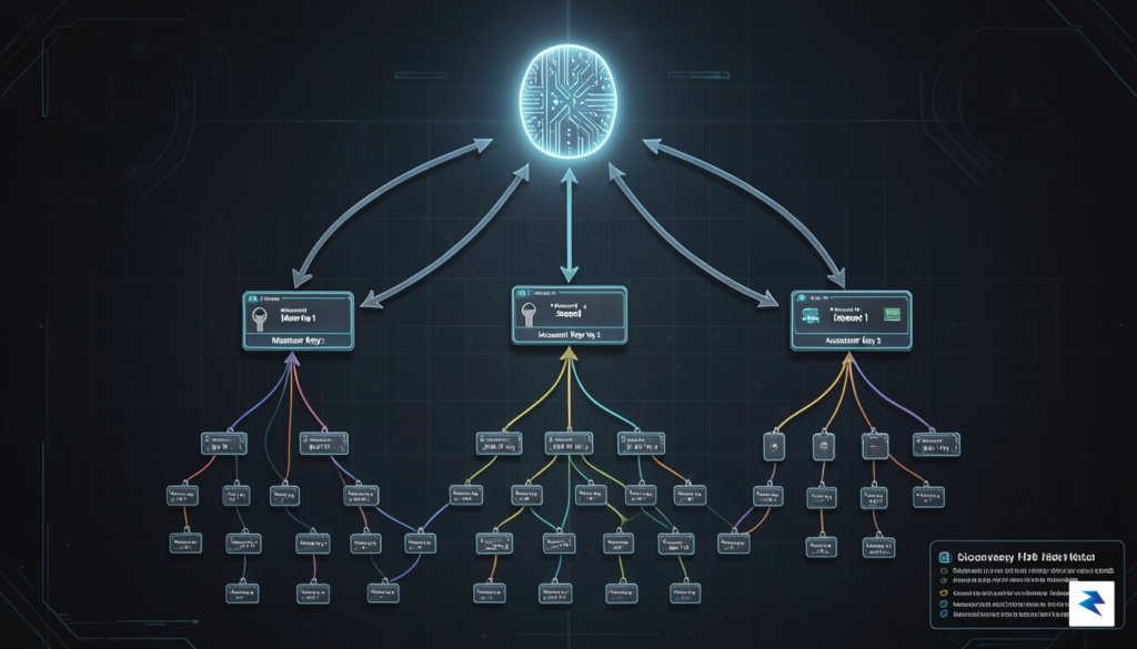 A diagram showing a hierarchical deterministic (HD) wallet structure with…