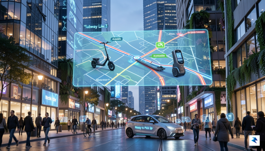 A conceptual digital rendering of a futuristic city street featuring&hellip;