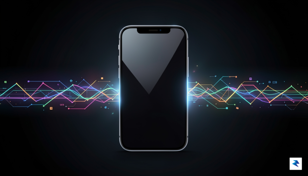 A conceptual illustration showing a stylized smartphone silhouette fading into…