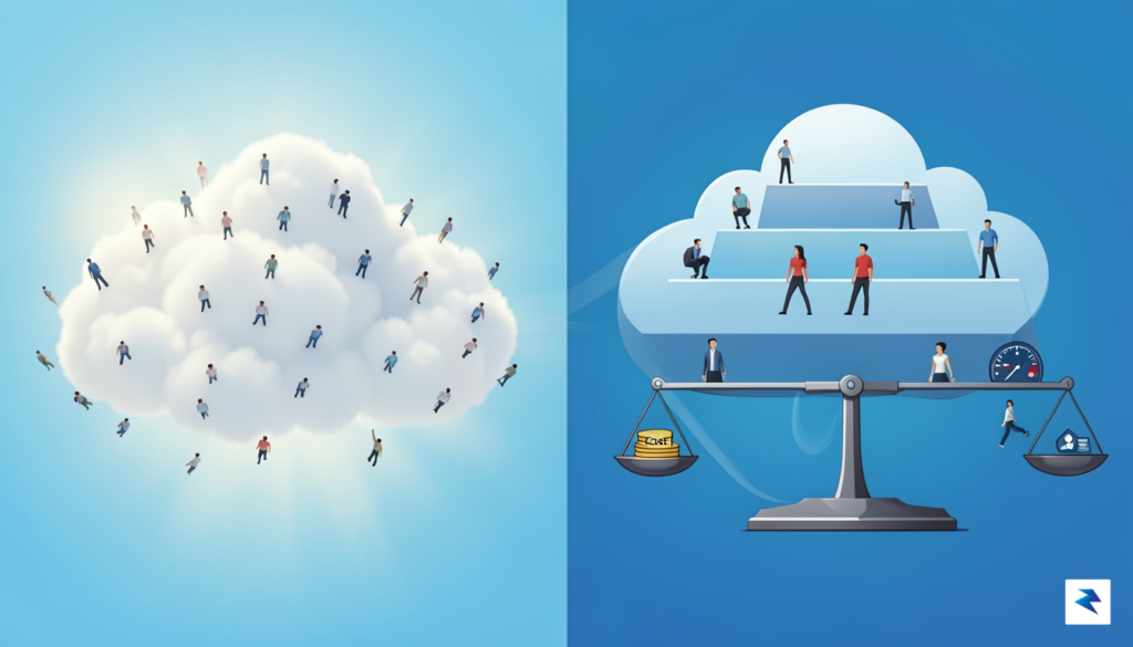 A conceptual image showing the transition from a "free access"&hellip;