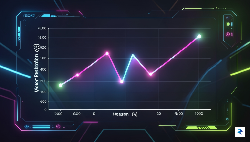 A data visualization chart showing a sharp drop-off in viewer&hellip;