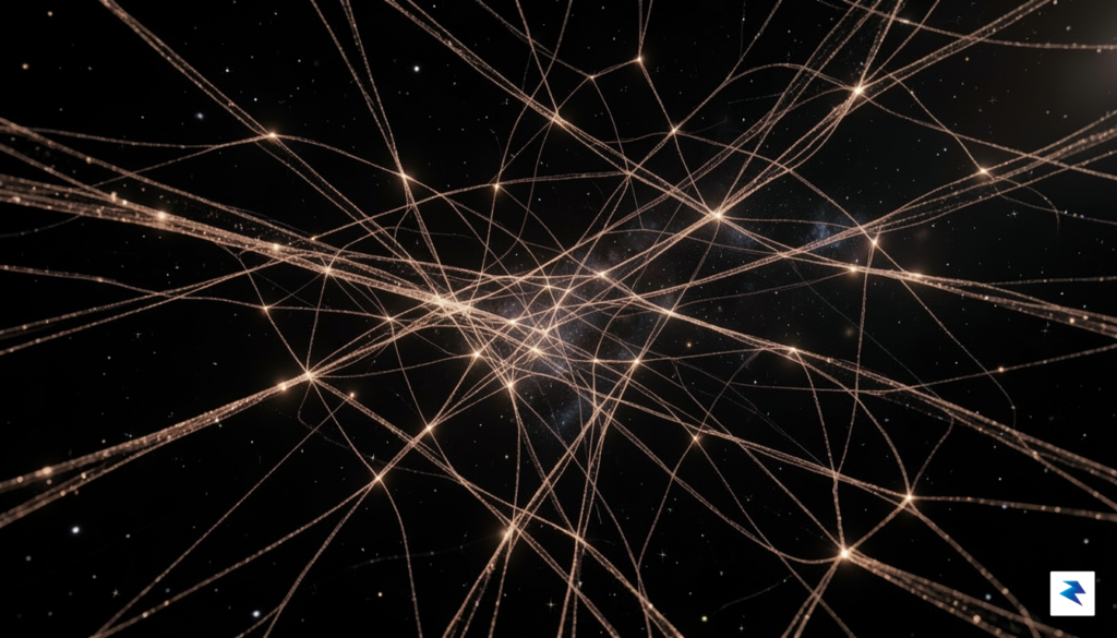 A breathtaking visualization of the cosmic web, showing glowing filaments&hellip;