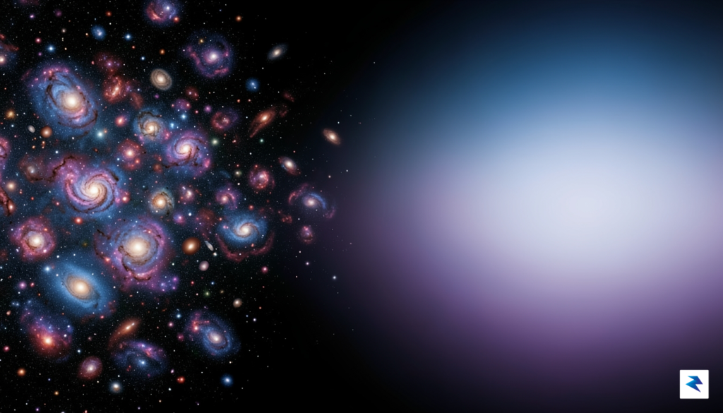 A conceptual digital illustration showing a vast, zoom-out perspective of&hellip;