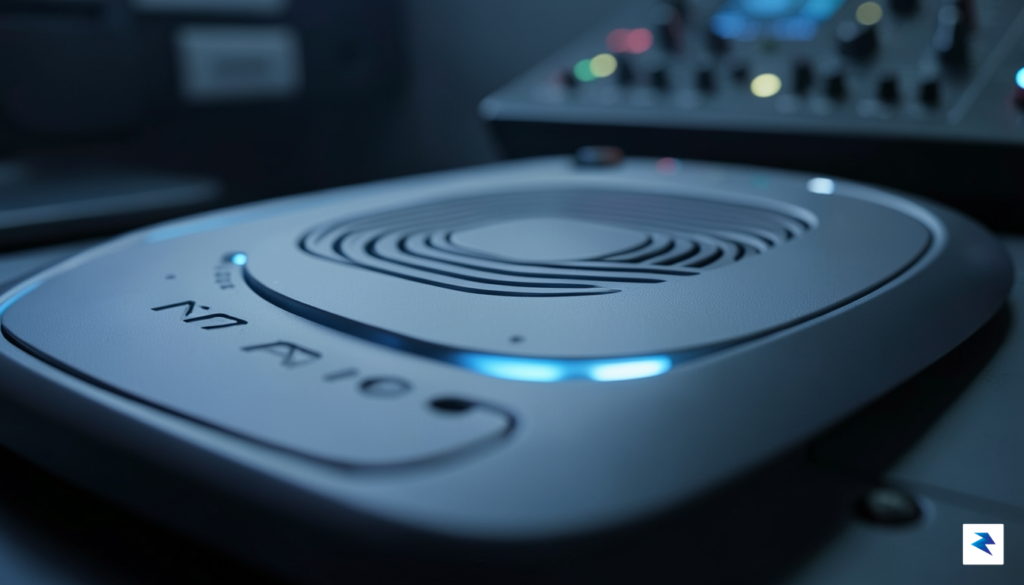 A close-up, high-angle shot of the Nopia synth interface, highlighting&hellip;