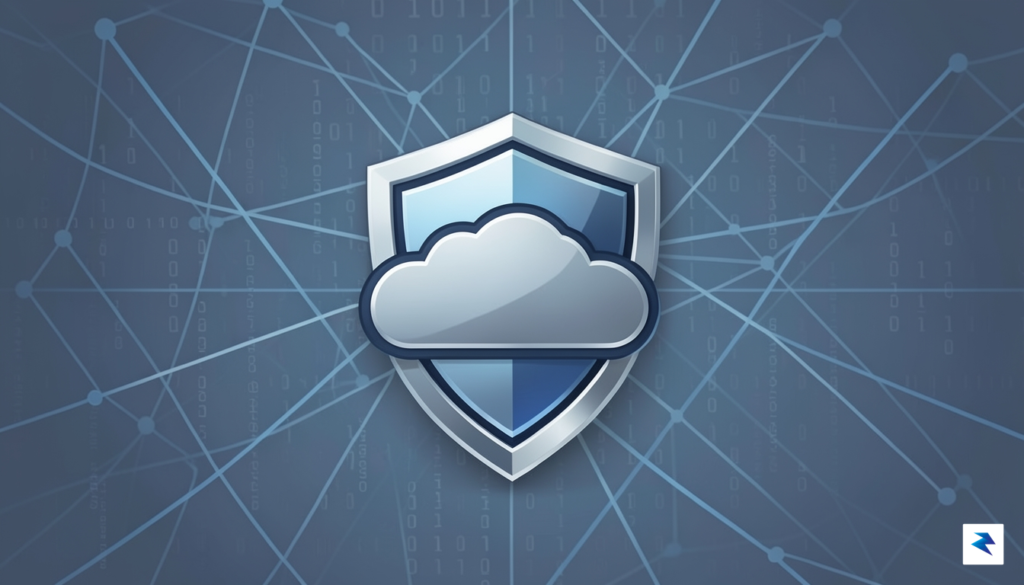 A secure digital vault icon with a shield and a&hellip;